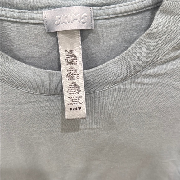 SKIMS Classic Blue Long Sleeve Shirt - Picture 2 of 3